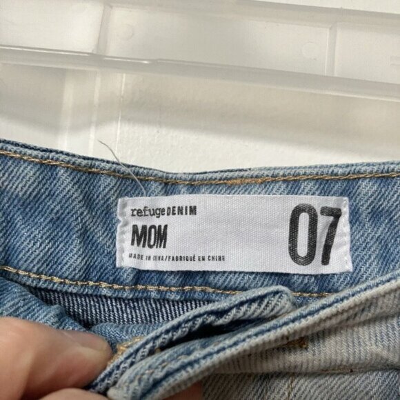 Refuge Two Tone Mom Jeans Youth Womens Size 7 30 - Picture 2 of 3